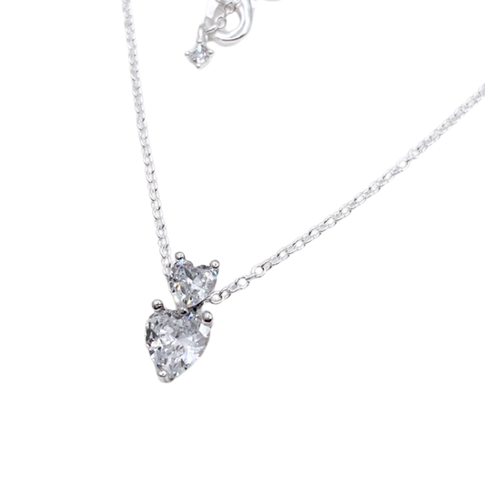 Collar Doble Love - Silver