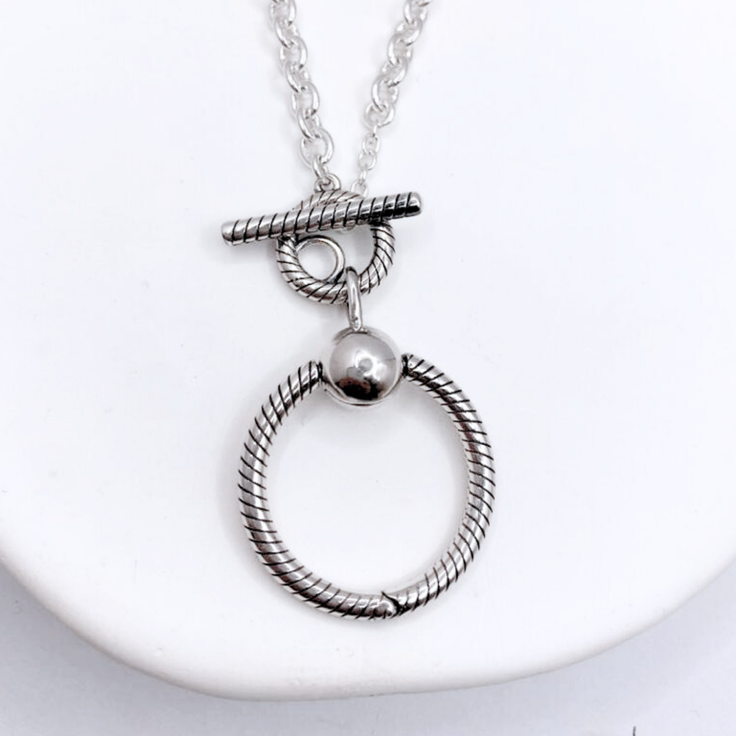 Collar Twist & Charm - Silver