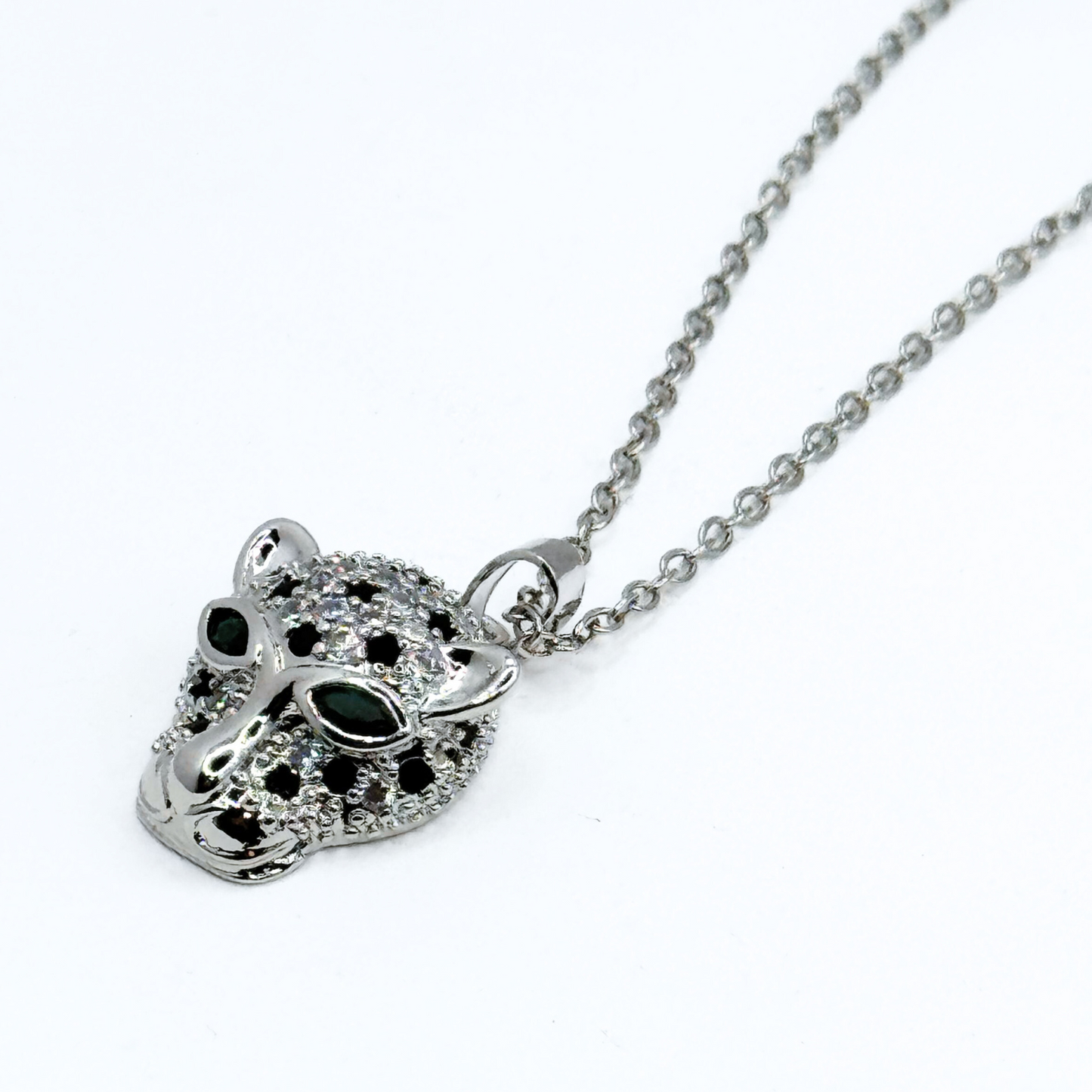 Collar Cabeza de Leopardo - Silver