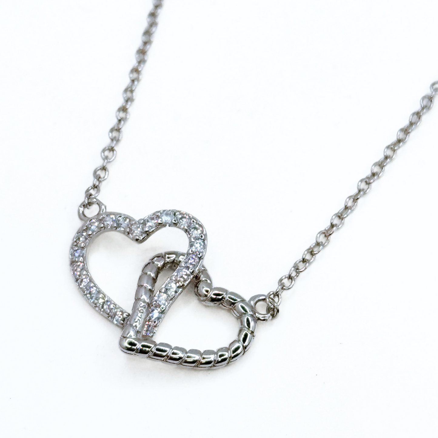 Collar Corazones Entrelazados - Silver