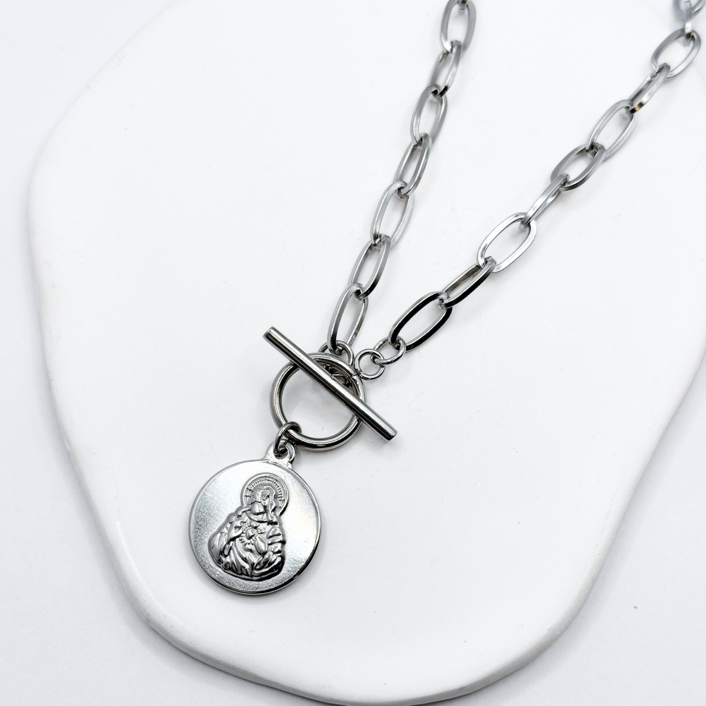 Collar Sagrado Corazón de Jesús - Silver