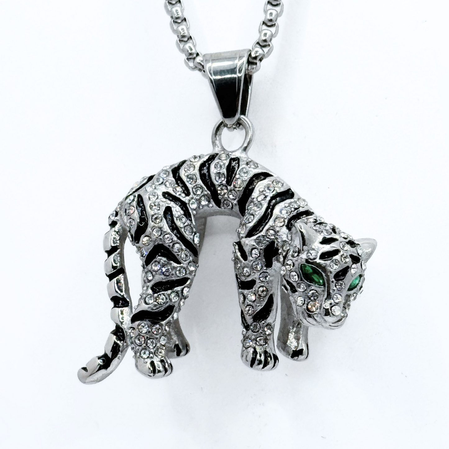 Collar Tigre Blanco - Silver