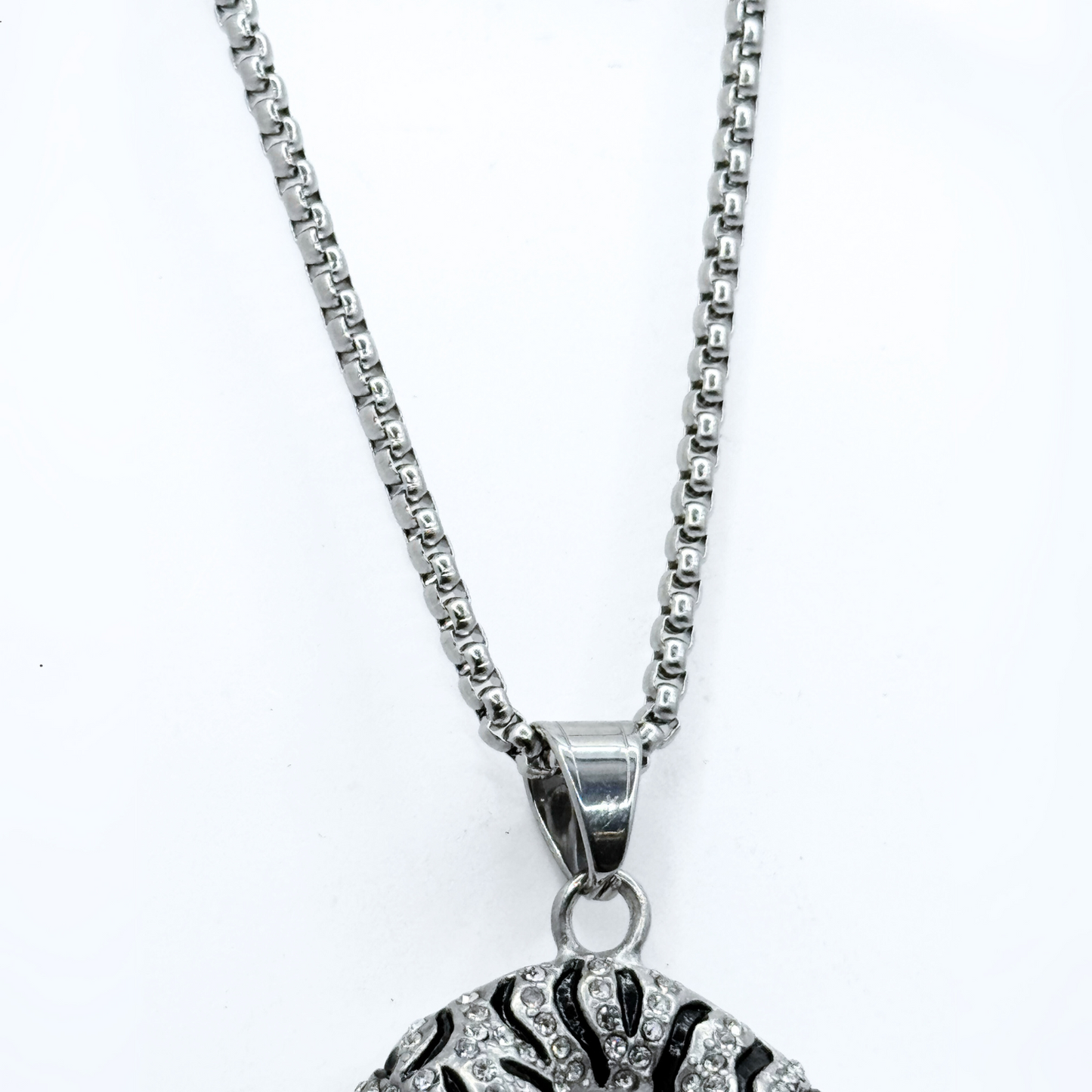 Collar Tigre Blanco - Silver