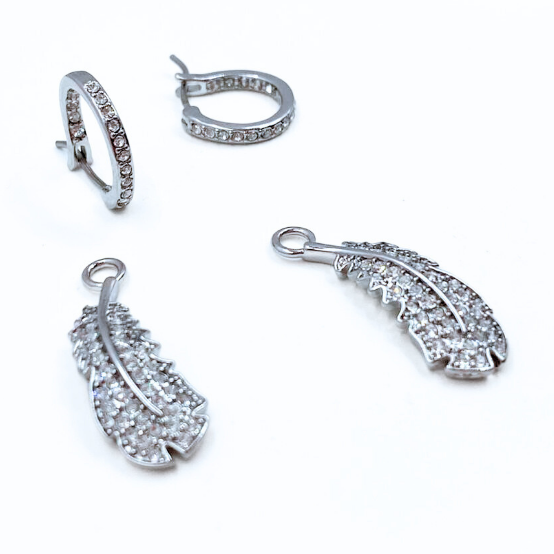 Conjunto Alas de Cristal - Silver