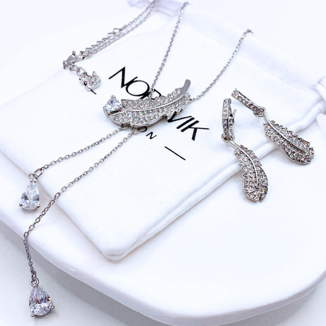 Conjunto Alas de Cristal - Silver