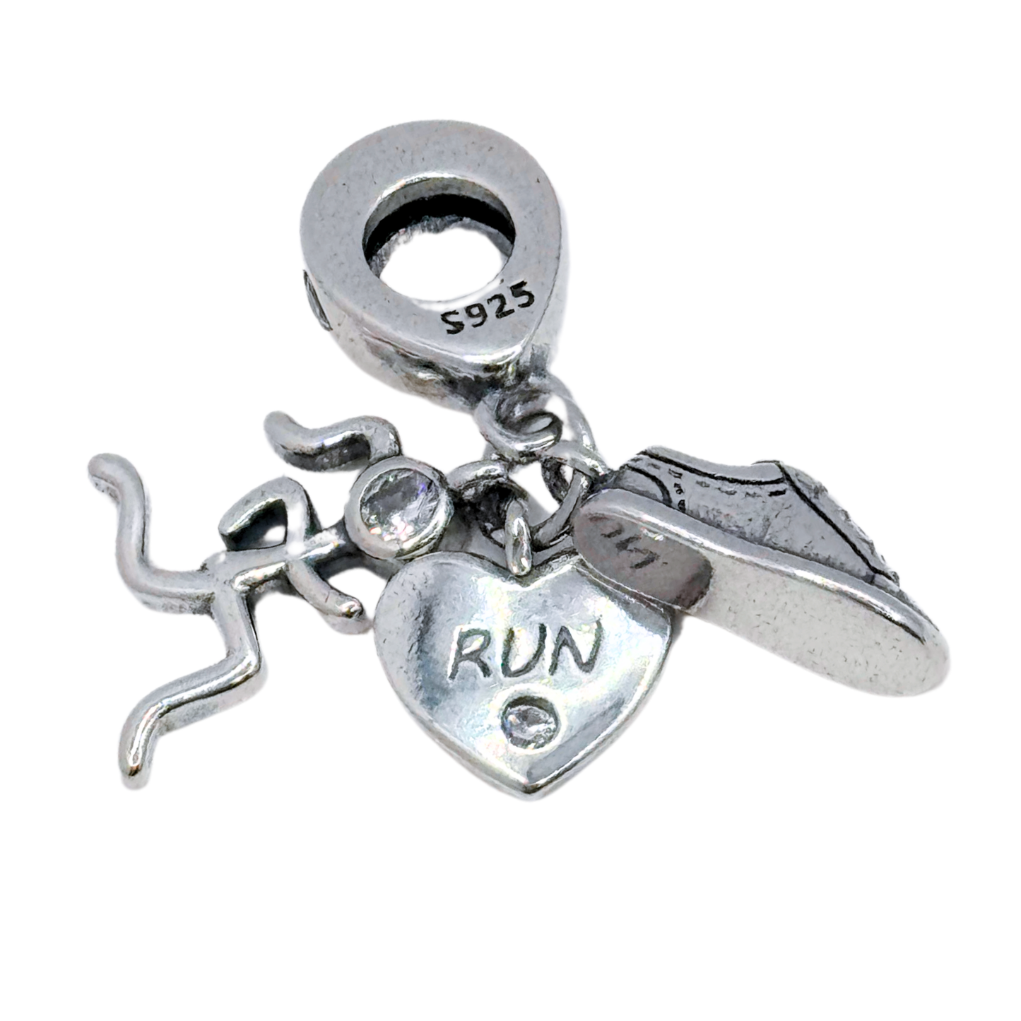 Charm "I Love Run" - Silver