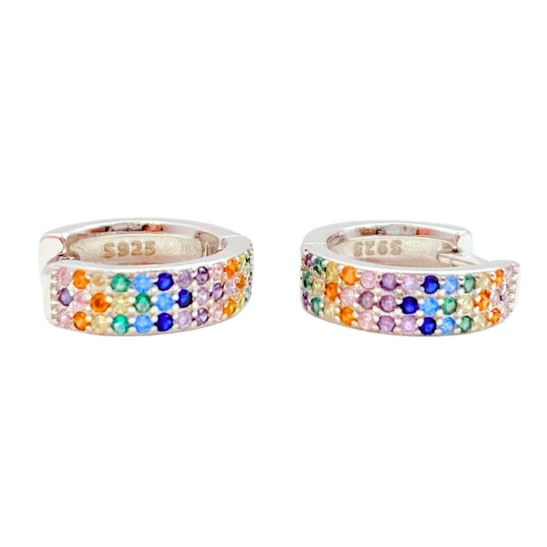 Argollas Rainbow - Silver