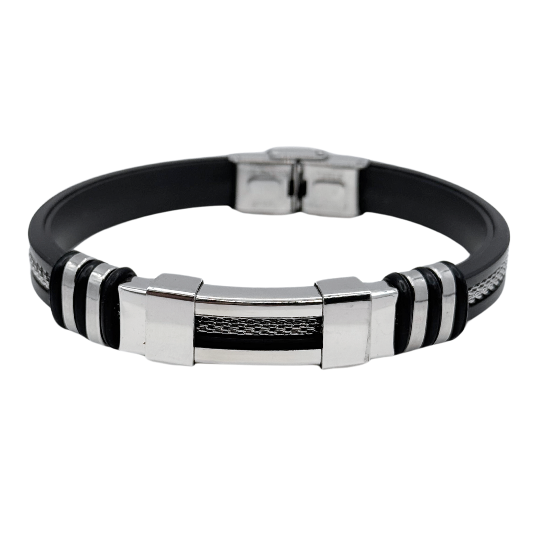 Pulsera Black Open - Silver