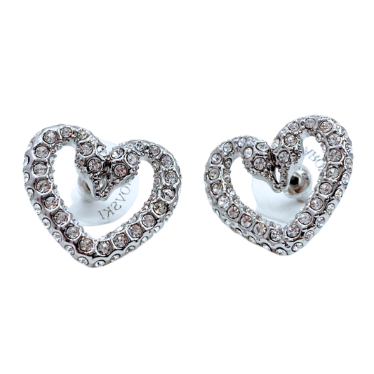 Aros Cisnes Corazón - Silver