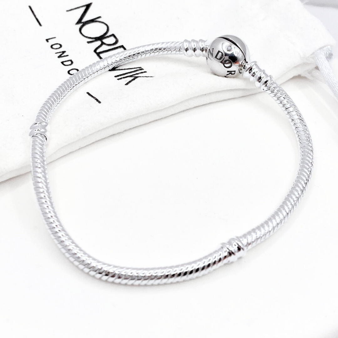 Pulsera Charms Cierre Pelota - Silver