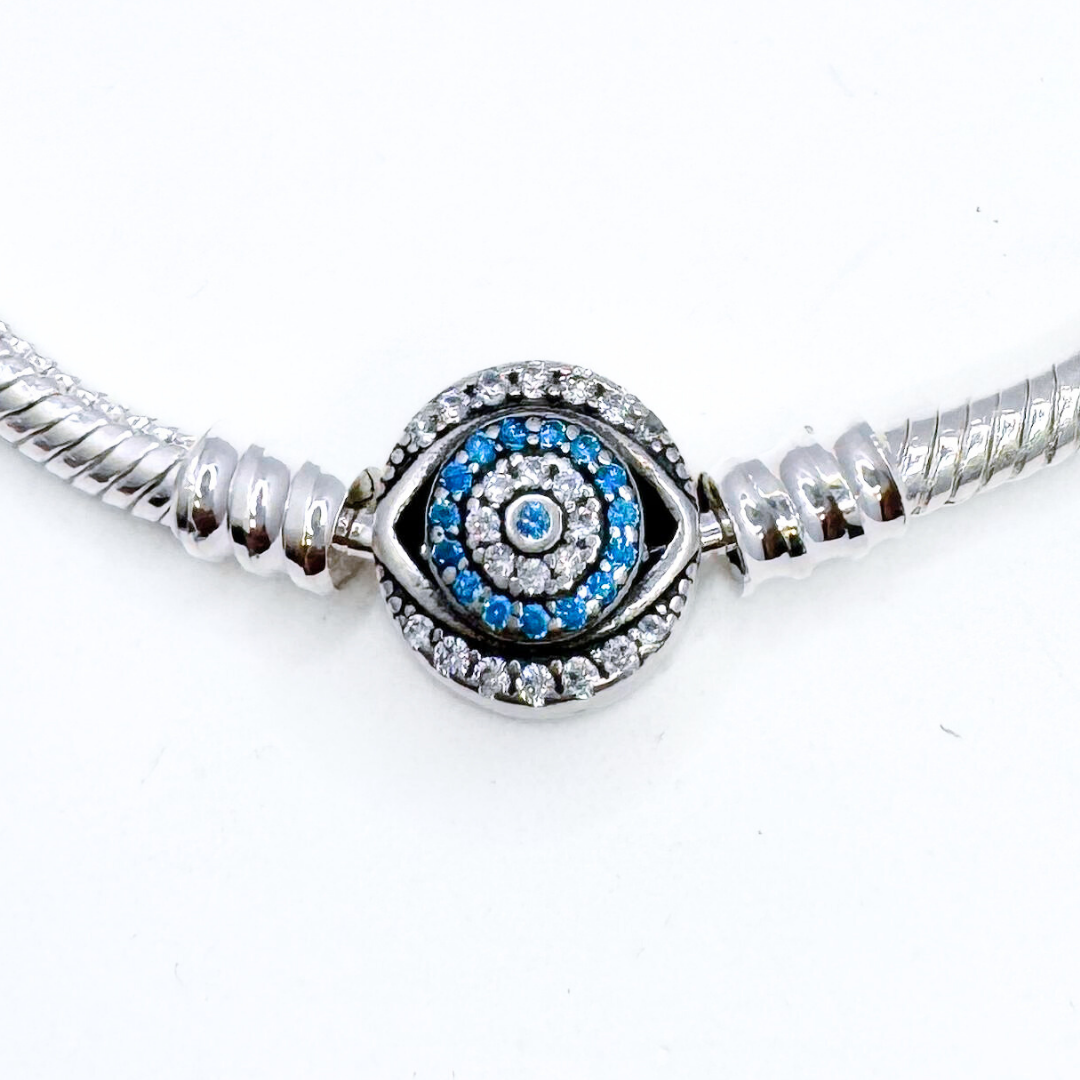 Pulsera Charms Ojo Turco - Silver