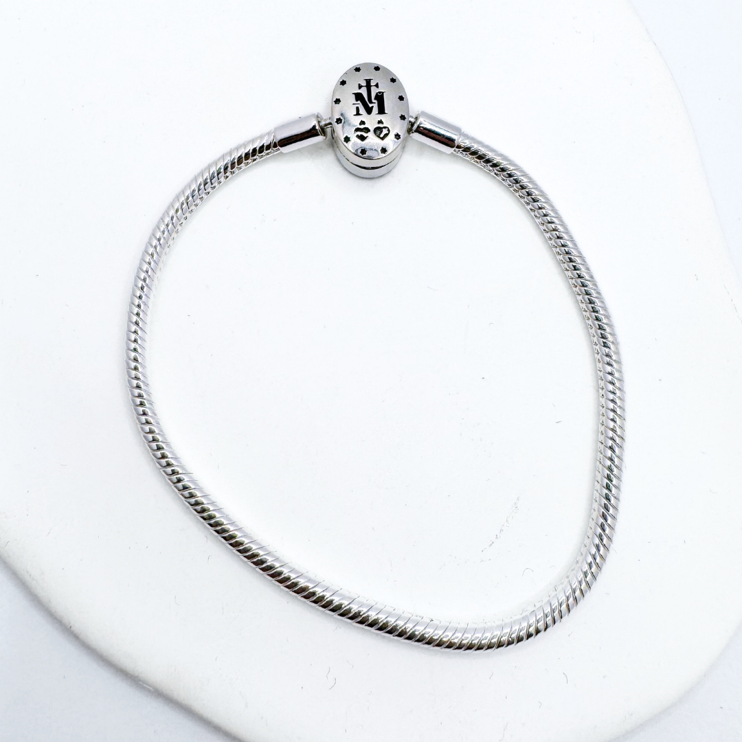 Pulsera Charms Virgen Rainbow - Silver