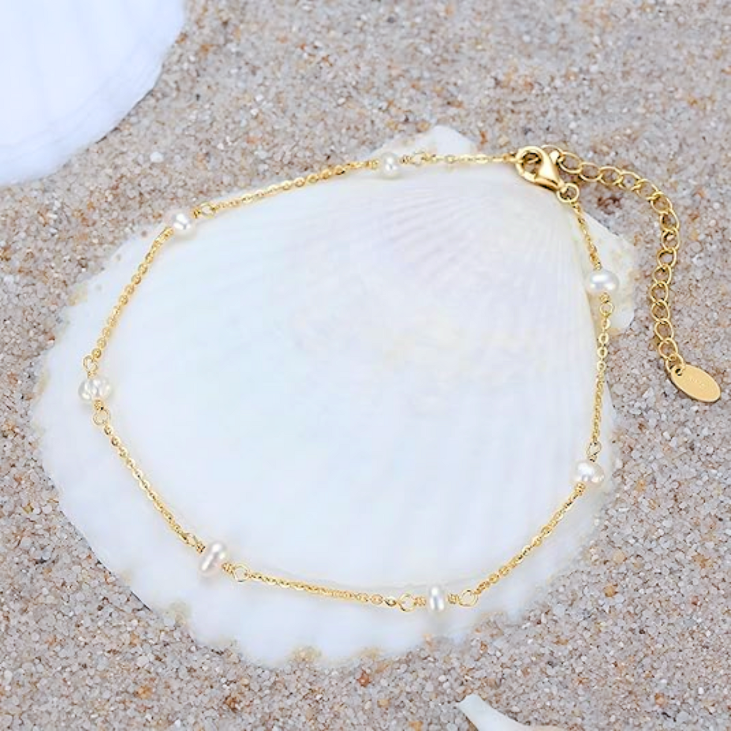 Tobillera Perlas Suaves - Gold
