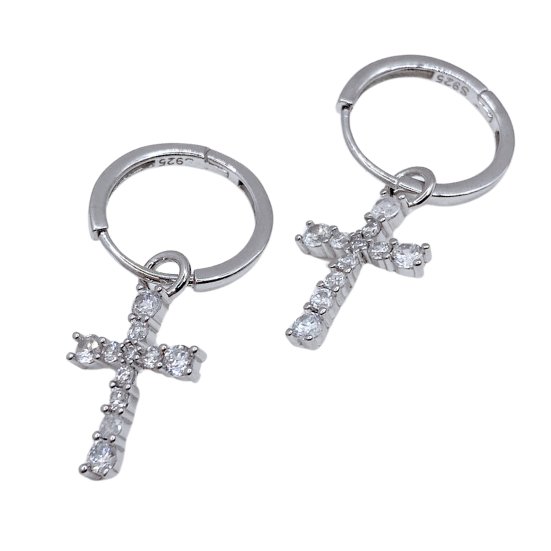 Argollas Cross - Silver