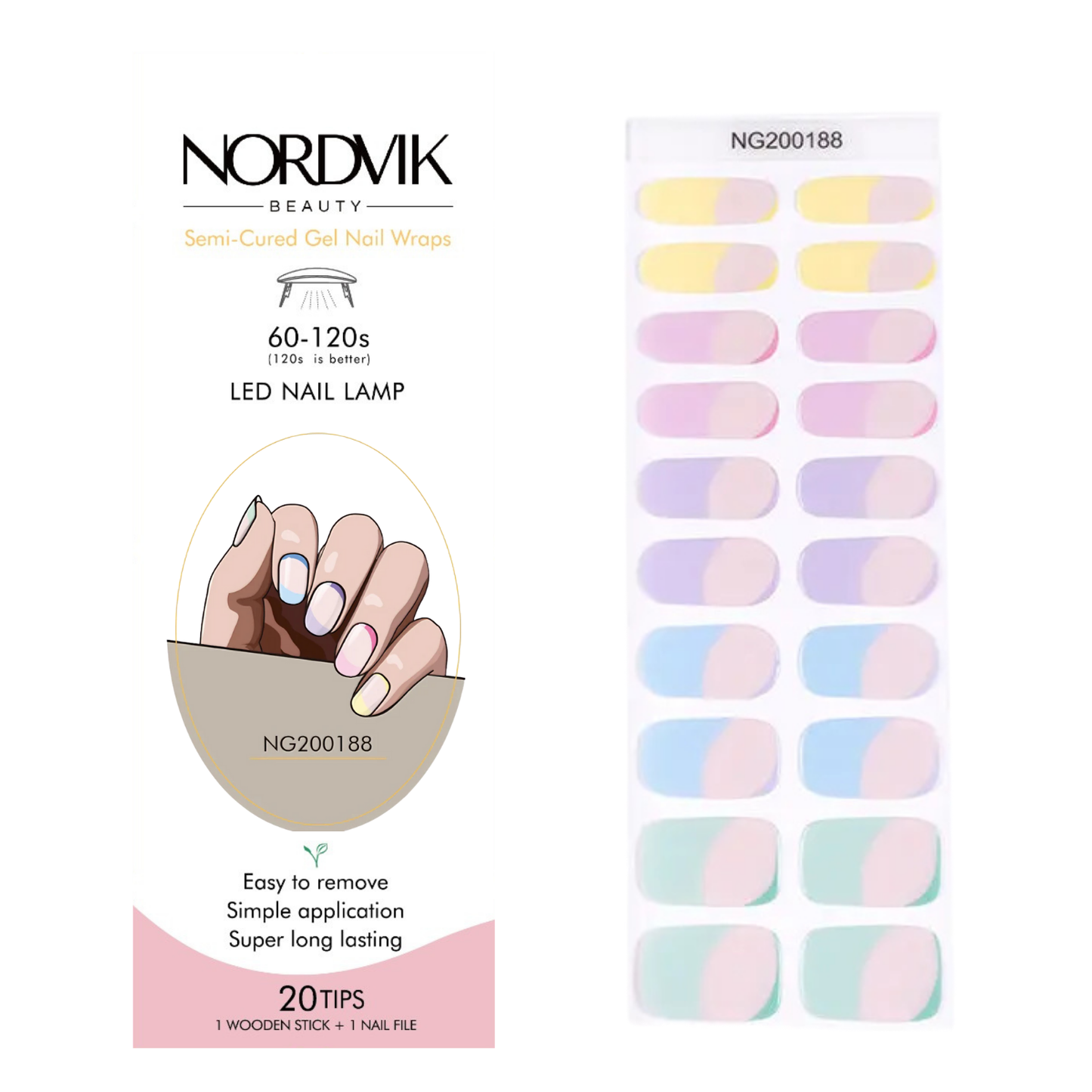 Uñas Gel Semi curado Manicure - Francesa Colores Pastel y Nudes
