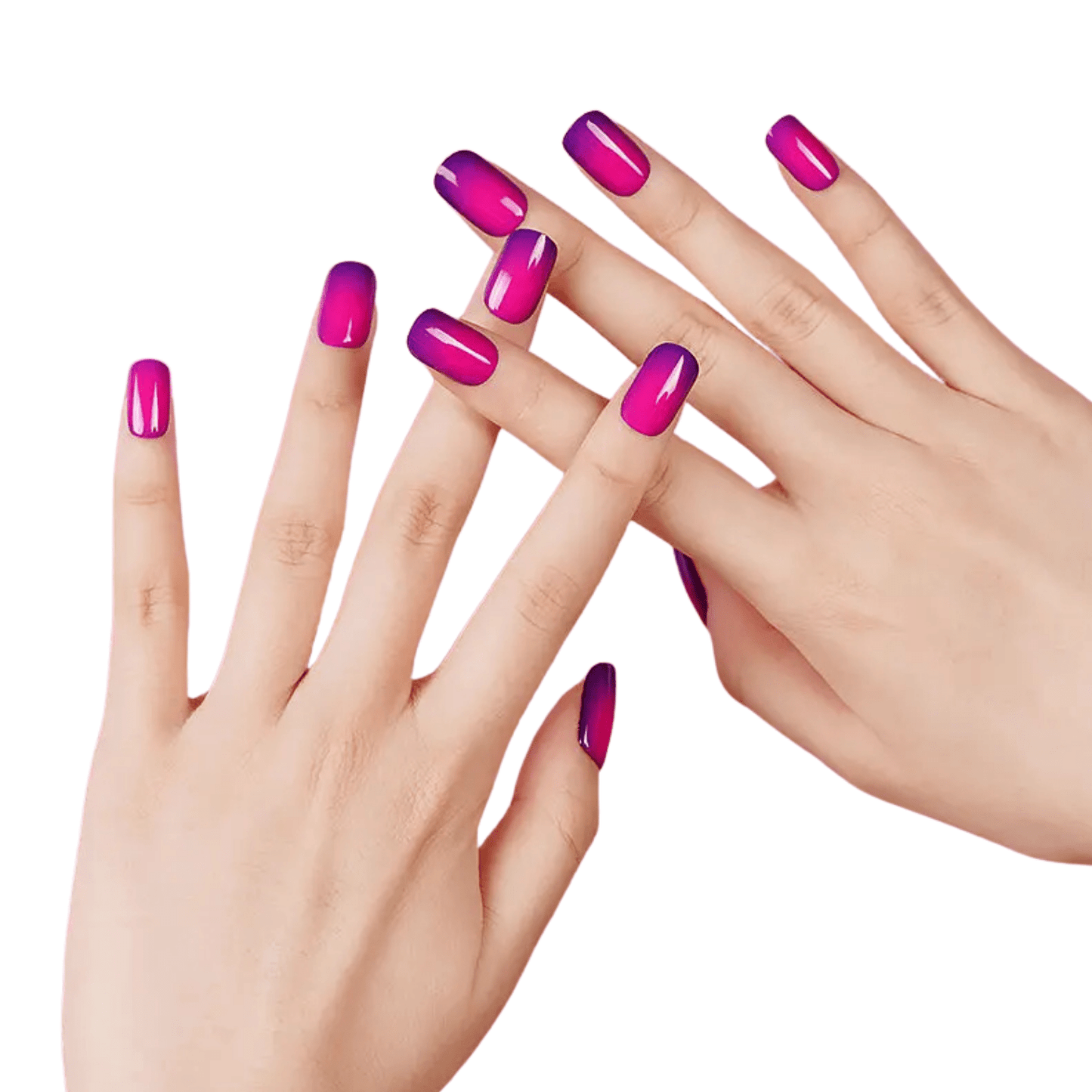 Uñas Gel Semi curado Manicure - Ombré Morado a rosa - Nordvik London
