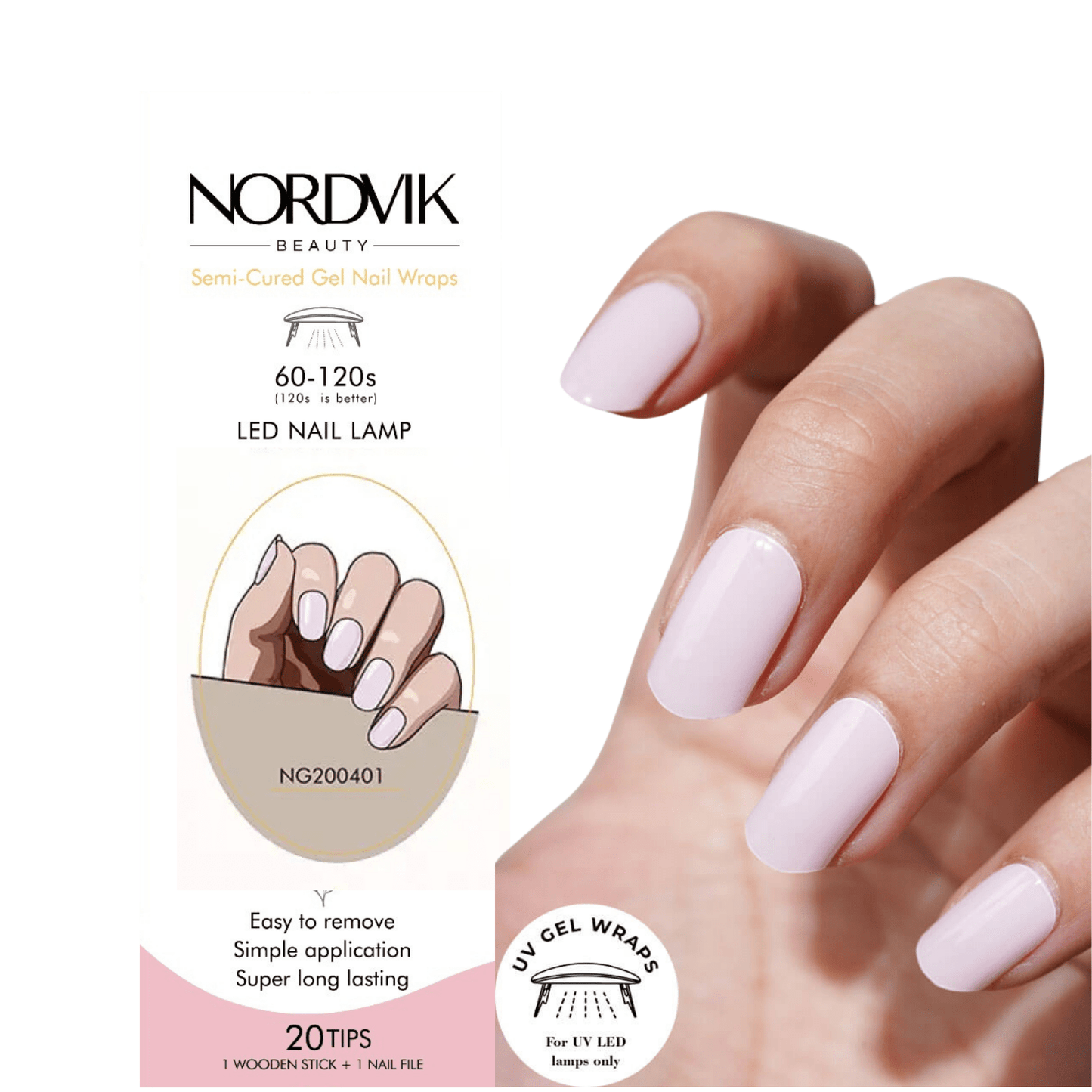 Uñas Gel Semi curado Manicure - Rosado Chicle - Nordvik London