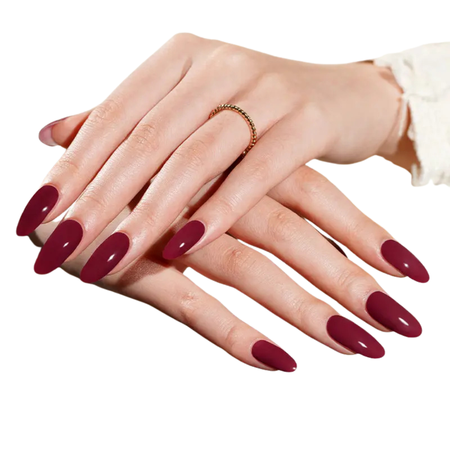 Uñas Gel Semi curado Manicure - Vino Tinto Solido