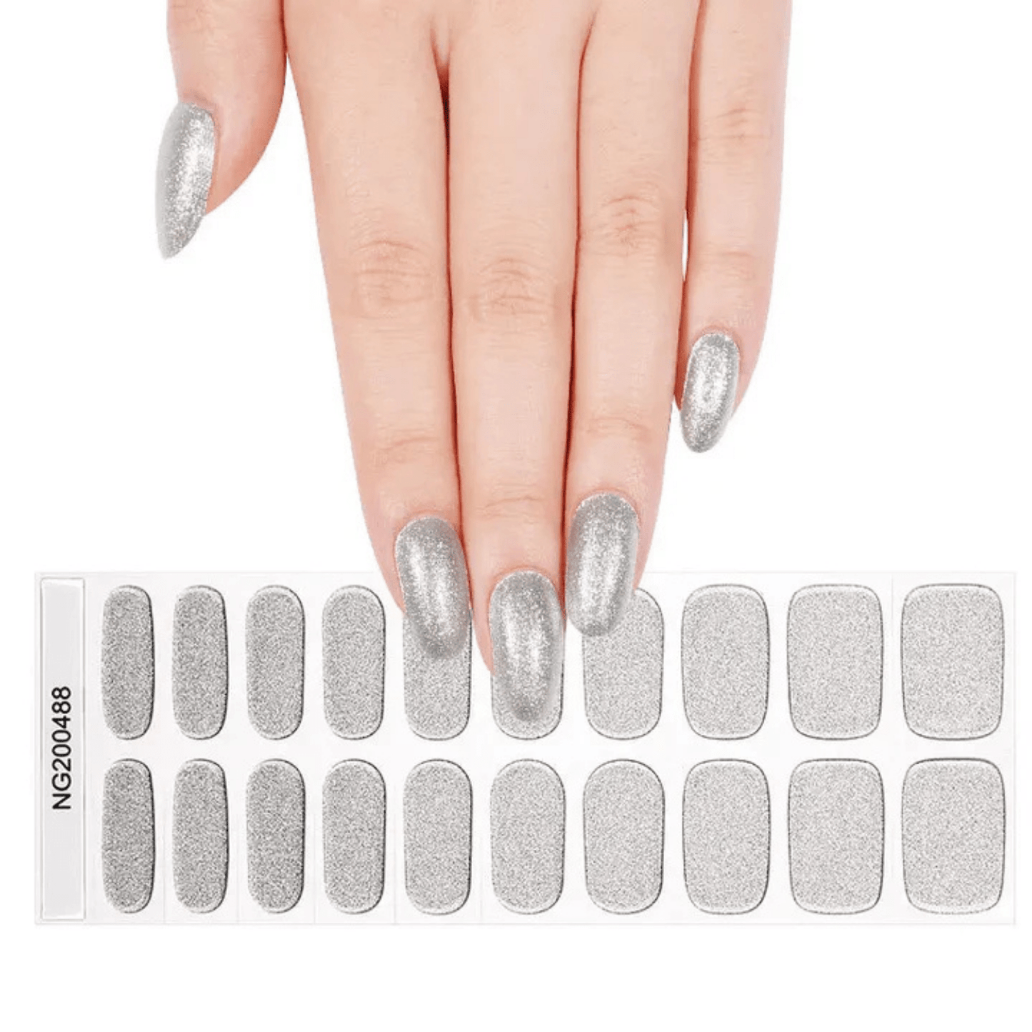 Uñas Gel Semi curado Manicure - Plateadas Metalizadas - Nordvik London