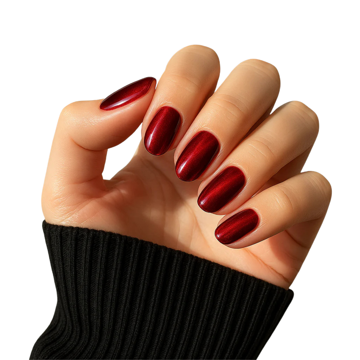 Uñas Gel Semi curado Manicure - Ojo de Gato Vino tinto