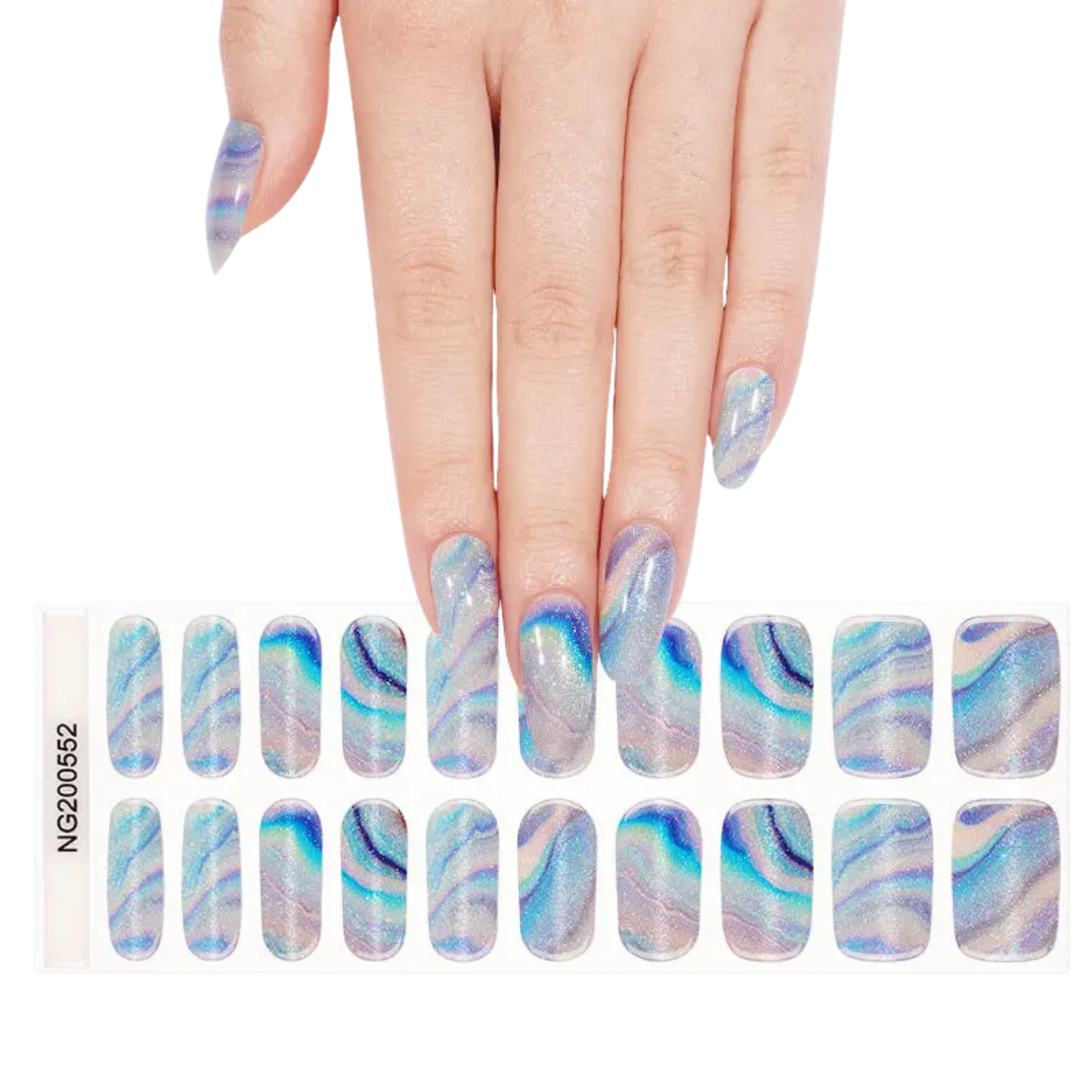 Uñas Gel Semi curado Manicure - Galactico Celeste