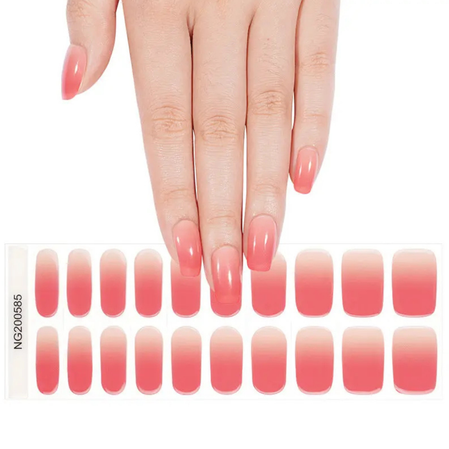 Uñas Gel Semi curado Manicure - Degradé Rosa Pastel