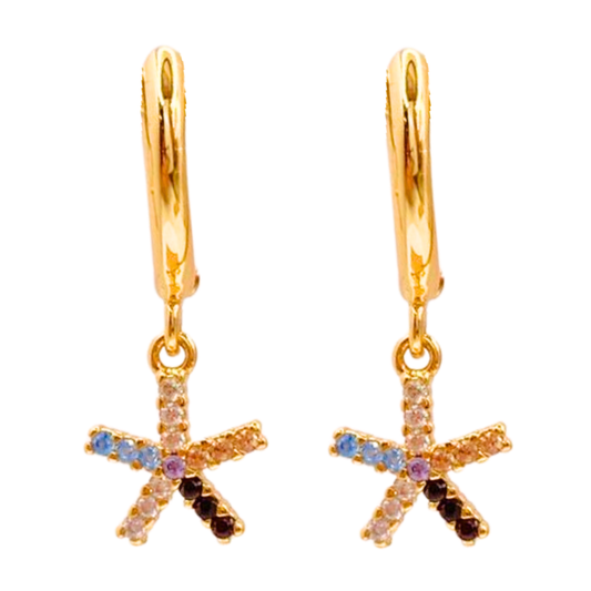 Argollas Estrellas - Gold