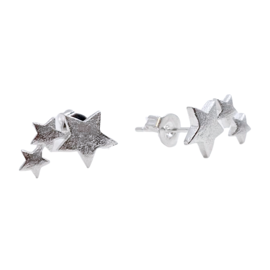 Aros Trío de Estrellas - Silver