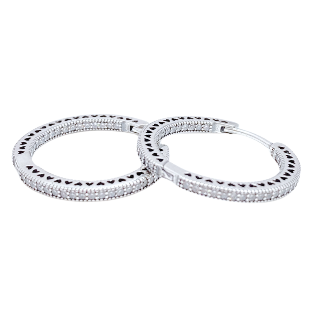 Argollas Heartline - Silver