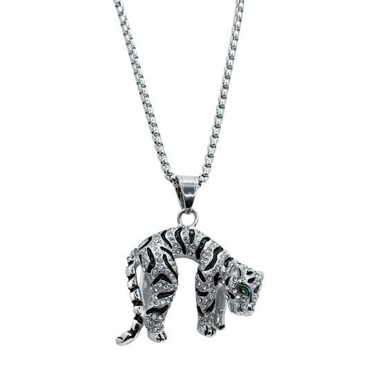 Collar Tigre Blanco - Silver