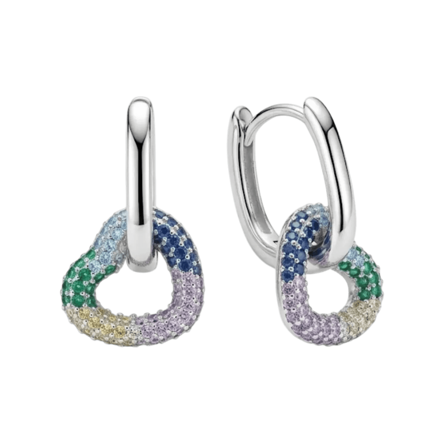 Argolla Colgante Corazón Pavé Rainbow | Silve - Nordvik London