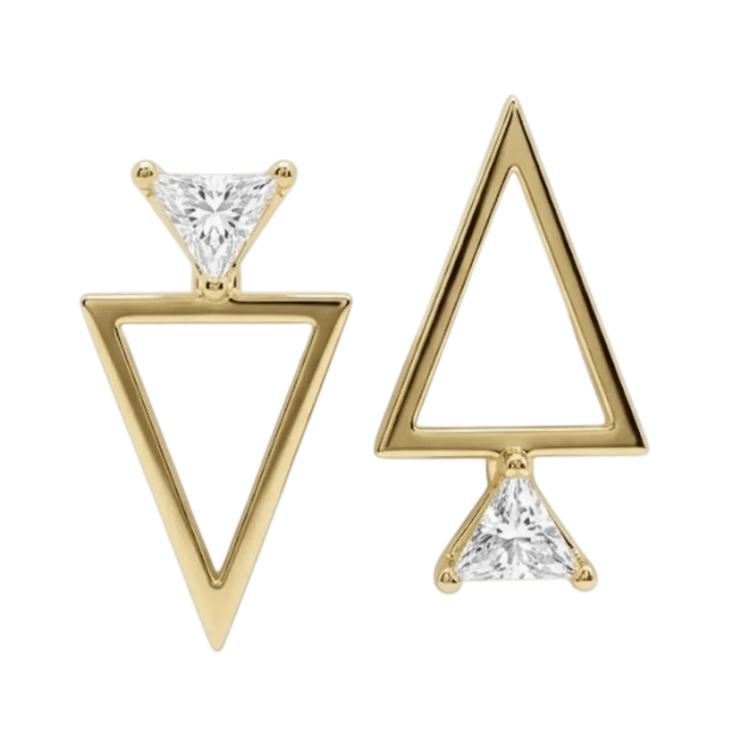 Aro Triangular Chapado Oro 18K Circonita | 2 Usos | Dold - Nordvik London