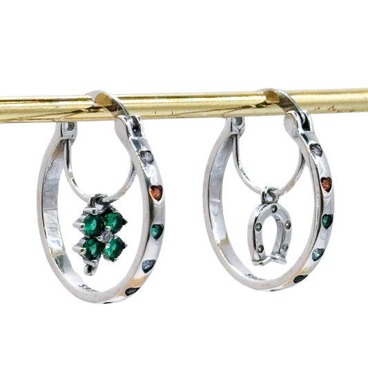 Argollas Lucky Charm - Silver