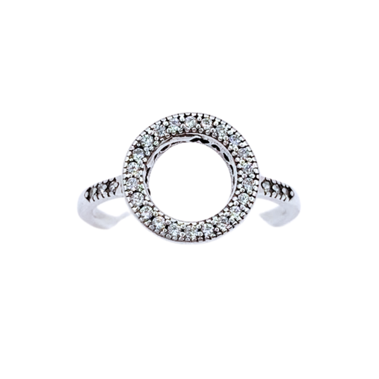 Anillo Halo Heart - Silver