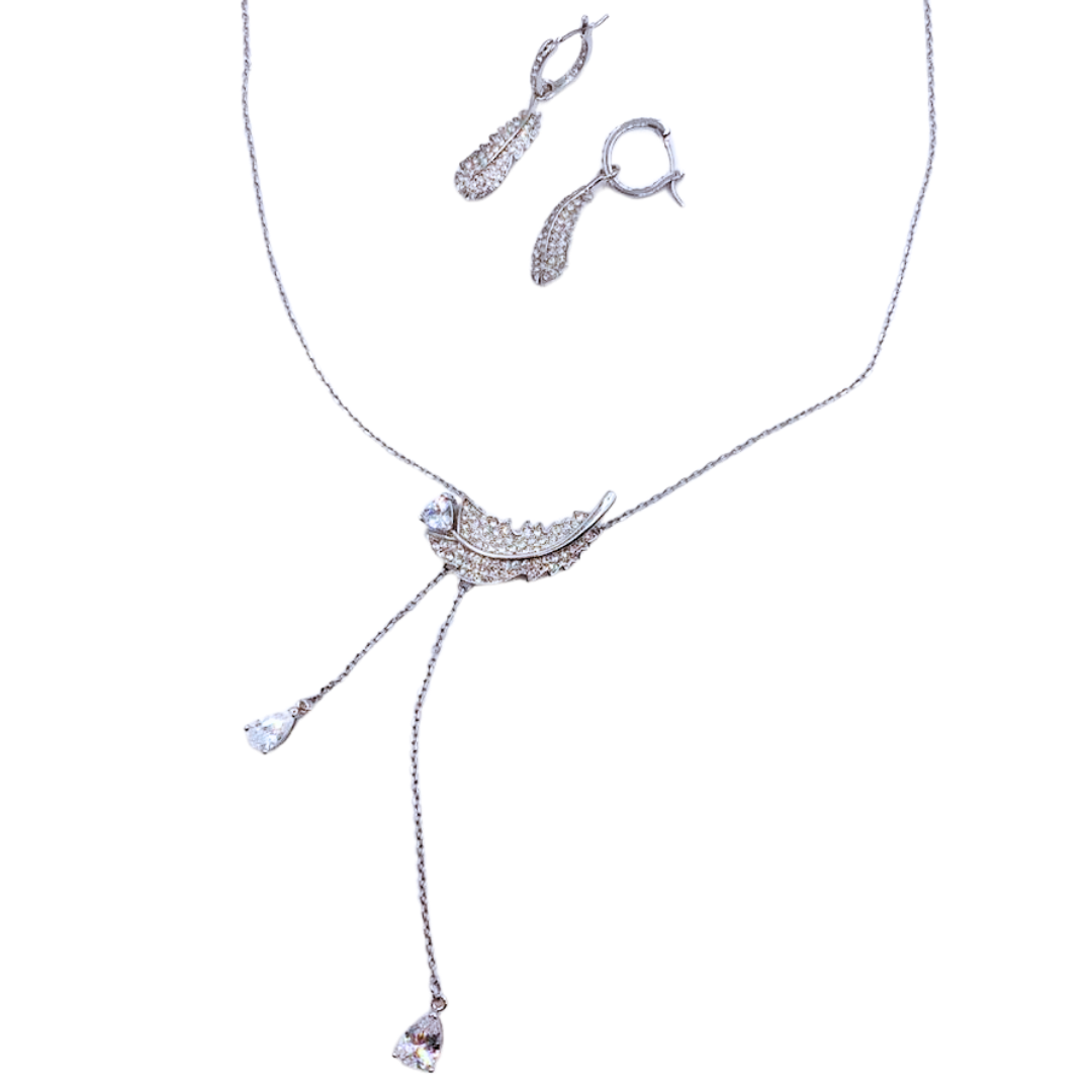 Conjunto Alas de Cristal - Silver