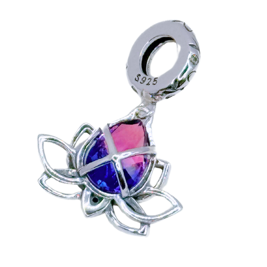 Charm Colgante Flor de Loto - Silver