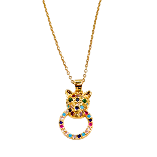 Collar Cabeza De Leopardo - Gold