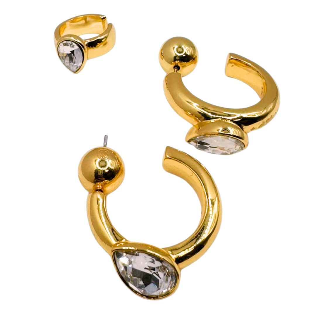 Aros Semi Argolla Cuff - Gold