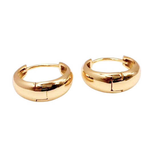 Aros Bombeados Oro 24k - Gold