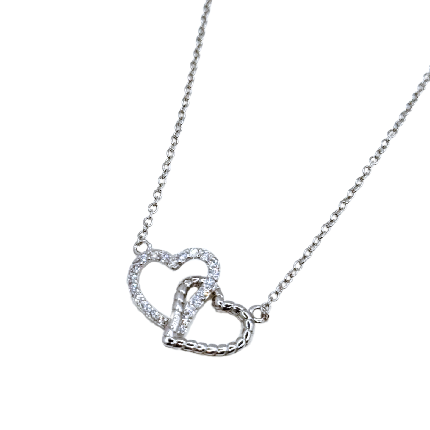 Collar Corazones Entrelazados - Silver