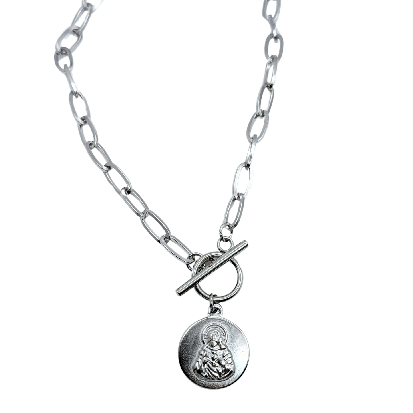 Collar Sagrado Corazón de Jesús - Silver