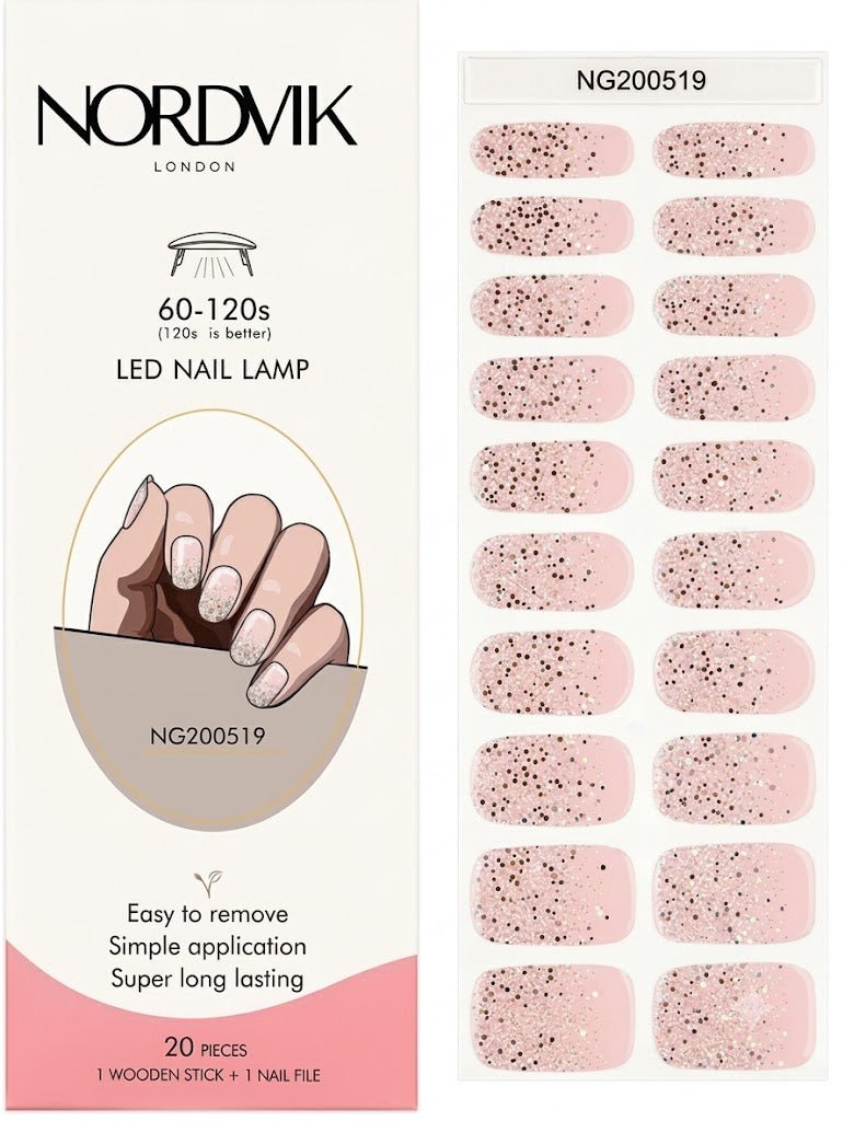 Uñas Gel Semi curado Manicure - Pink Stardust - Nordvik London