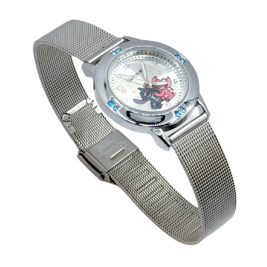Reloj Stitch & Angel - Acero o Ecocuero
