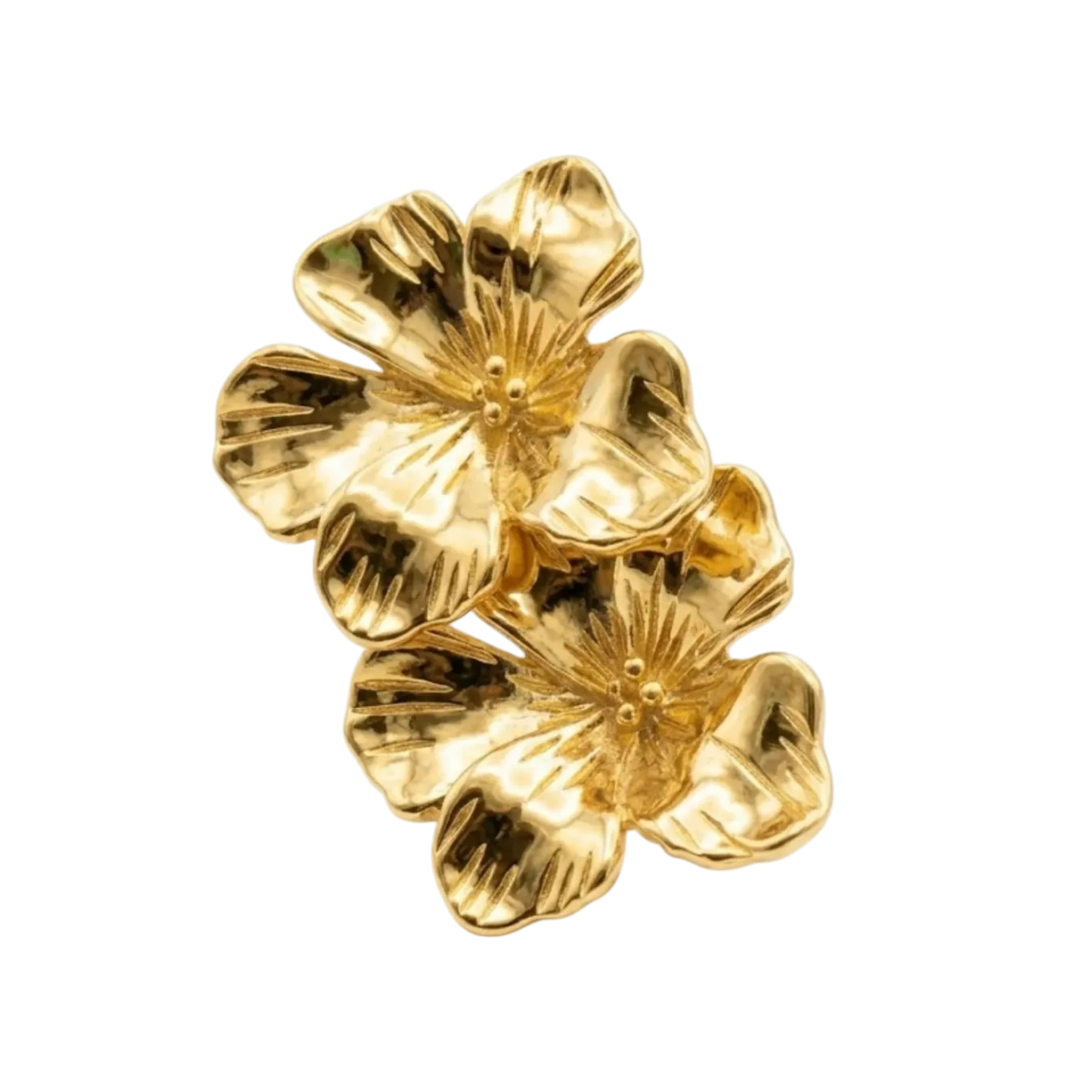 Aros Flor de Ciruelo - Gold