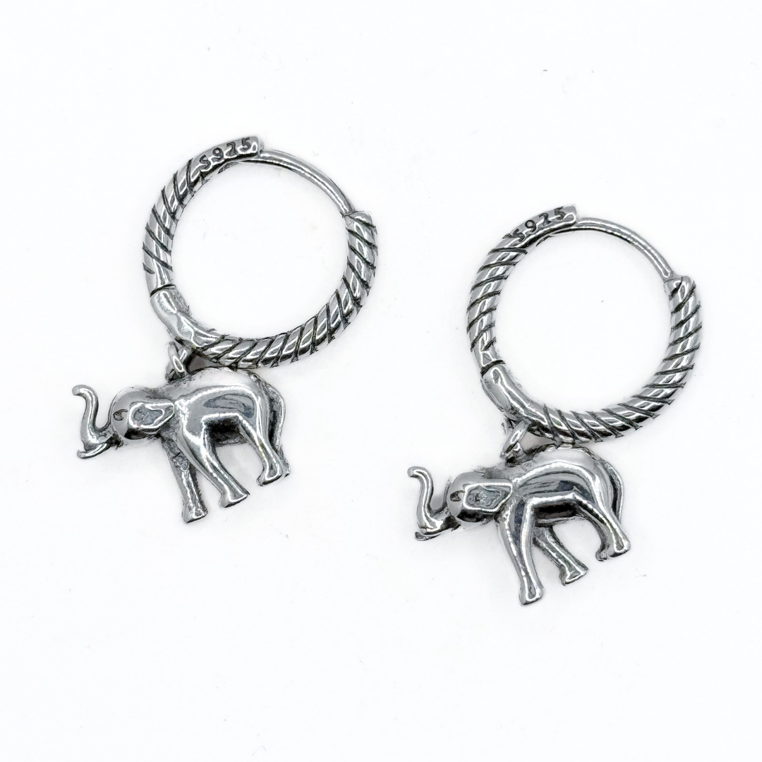 Argollas Elefante - Silver