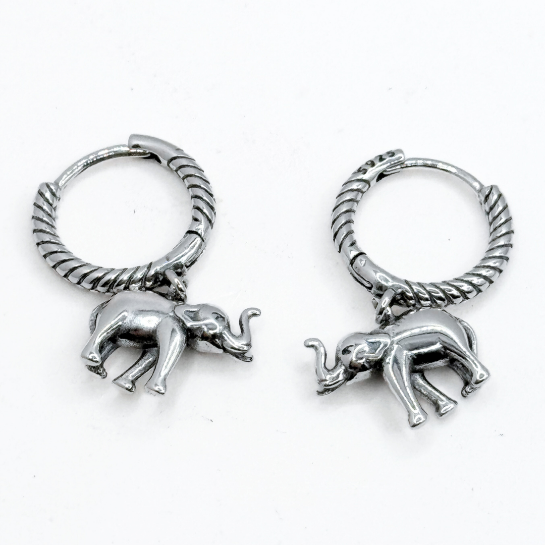 Argollas Elefante - Silver