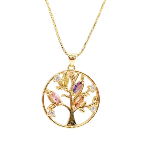 Collar Árbol de la Vida Circonitas - Gold