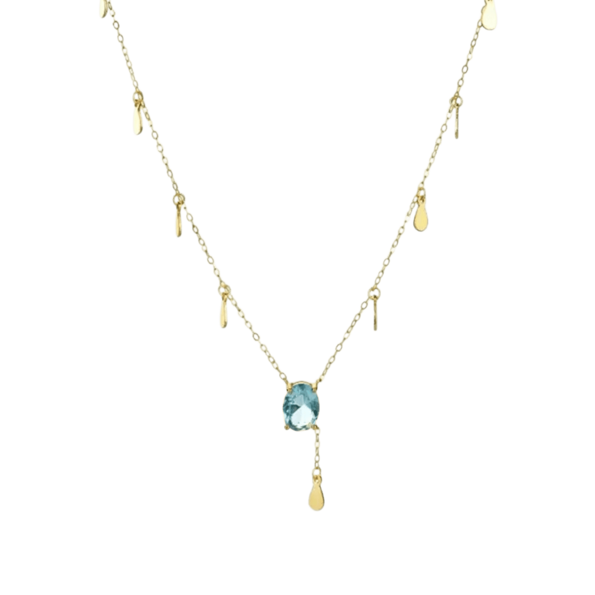 Collar Aguamarina Chapado Oro 18K - Gold - Nordvik London