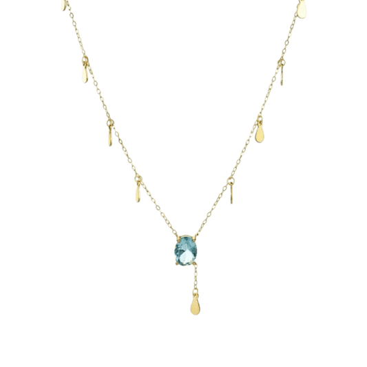 Collar Aguamarina Chapado Oro 18K - Gold - Nordvik London