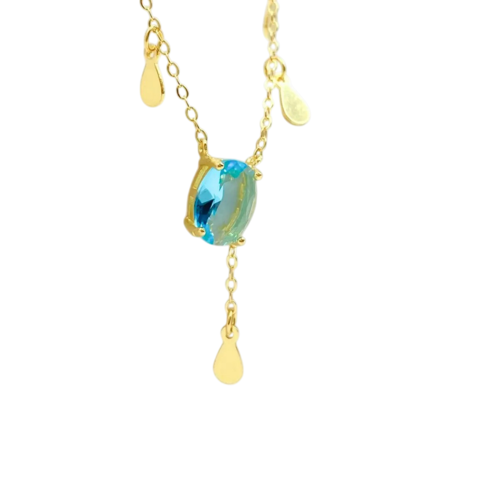 Collar Aguamarina Chapado Oro 18K - Gold - Nordvik London